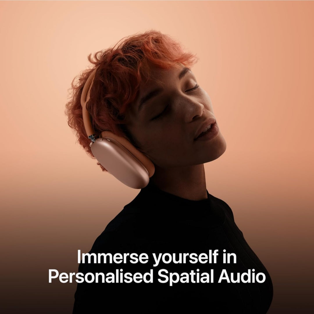Apple AirPods Max Wireless Over-Ear Headphones, Pro-Level Active Noise Cancellation, Transparency Mode, Personalised Spatial Audio, USB-C Charging, Bluetooth Headphones for  Midnight